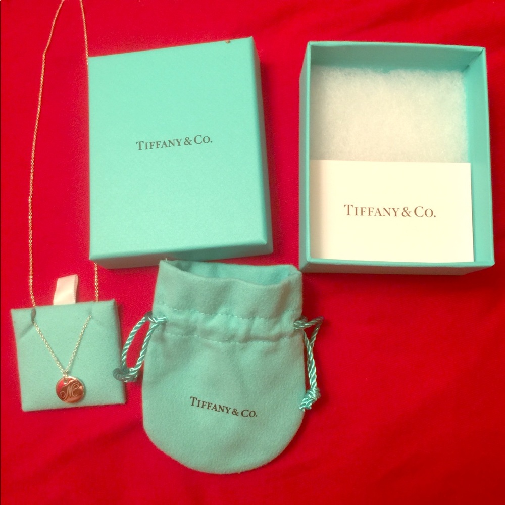 Tiffany & Co.  Initial “M” necklace